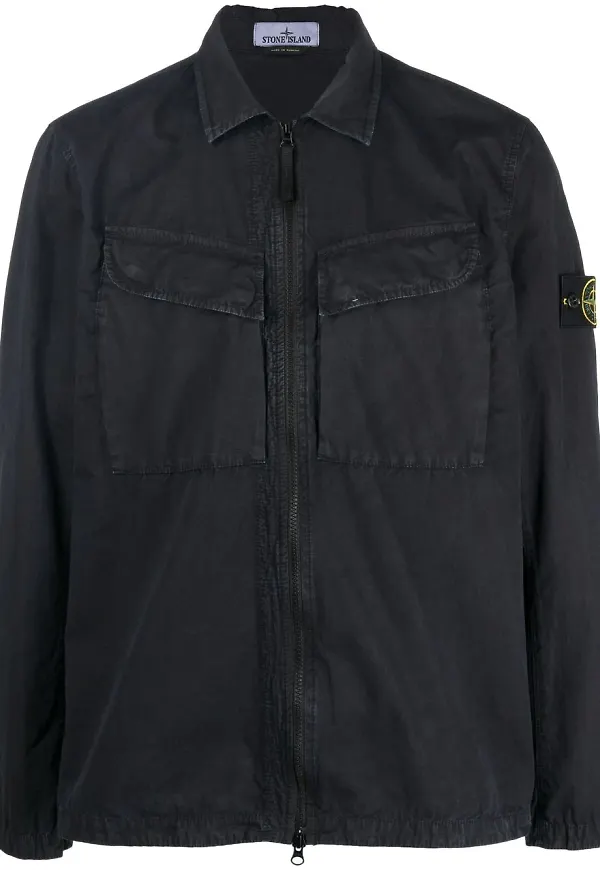 Stone Island lättviktsjacka med ficka - Blå