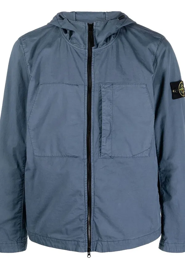 Stone Island lättviktsjacka med kompassmärke - Blå