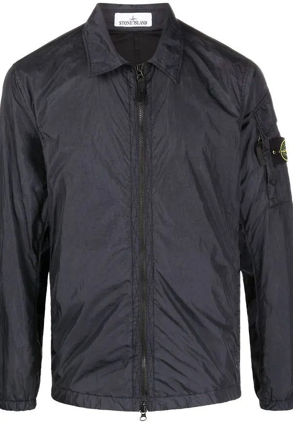 Stone Island lättviktsjacka med kompassmärke - Blå