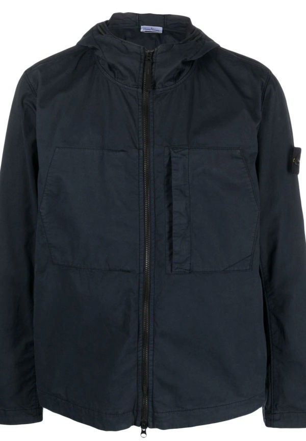 Stone Island lättviktsjacka med kompassmärke - Blå