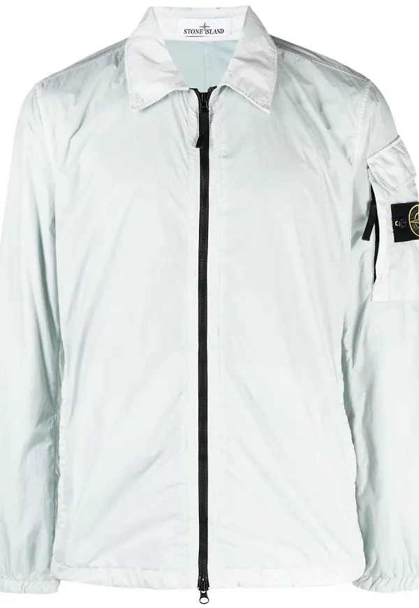 Stone Island lättviktsjacka med kompassmärke - Grå