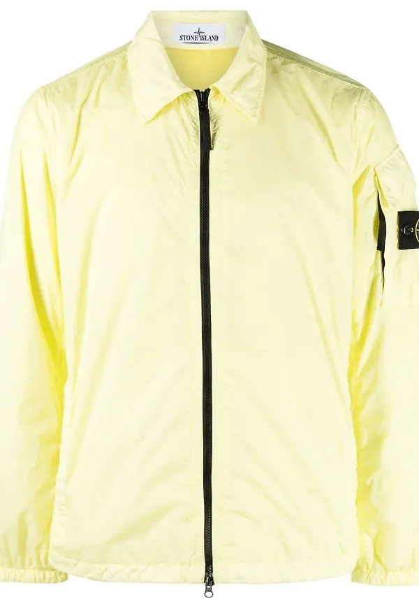 Stone Island lättviktsjacka med kompassmärke - Gul