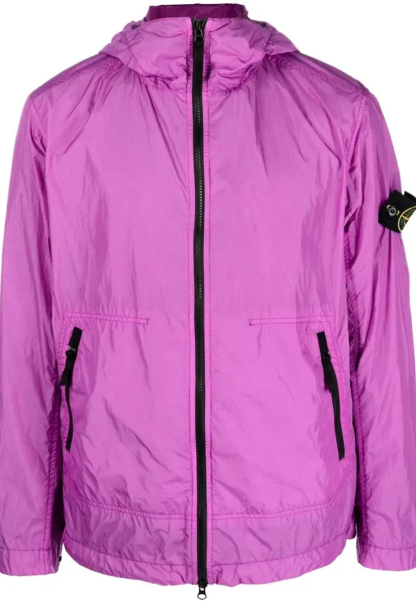 Stone Island lättviktsjacka med kompassmärke - Lila