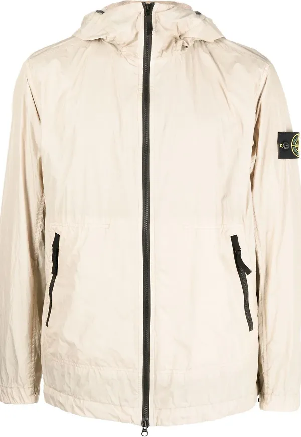 Stone Island lättviktsjacka med kompassmärke - Neutral