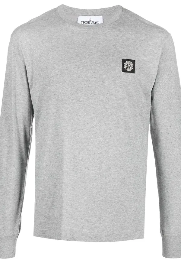 Stone Island långärmad t-shirt - Grå