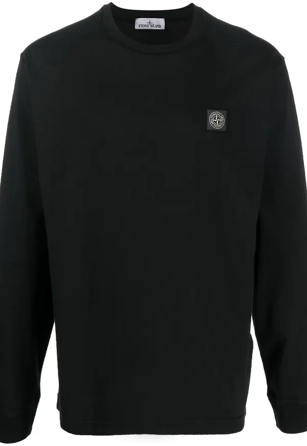 Stone Island långärmad t-shirt - Svart