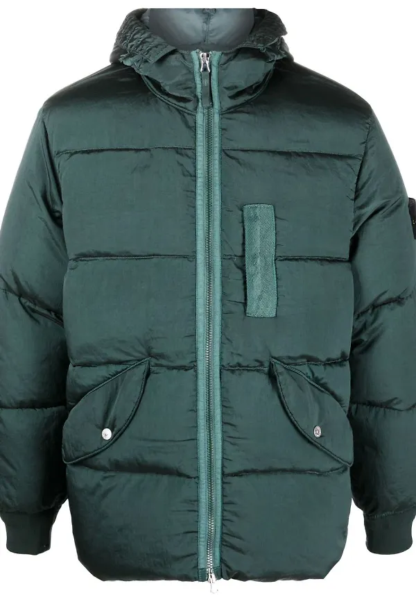 Stone Island puffjacka med huva - Blå
