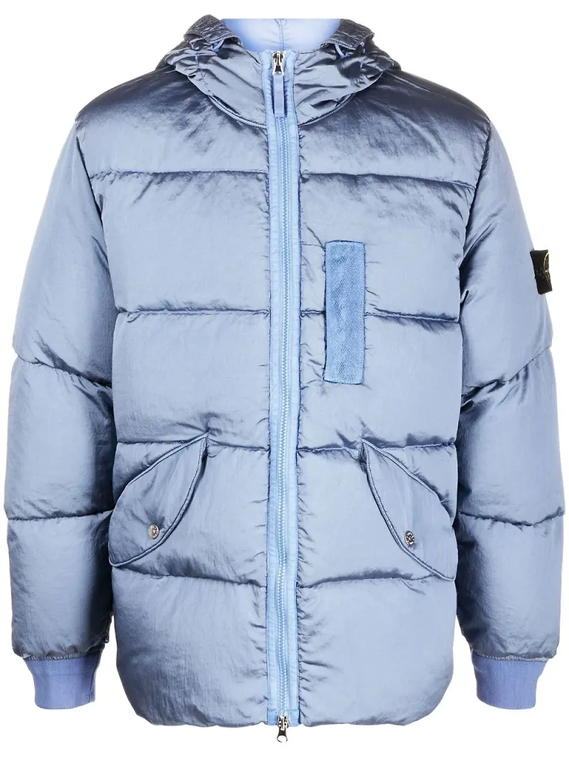 Stone Island puffjacka med kompassmärke - Blå