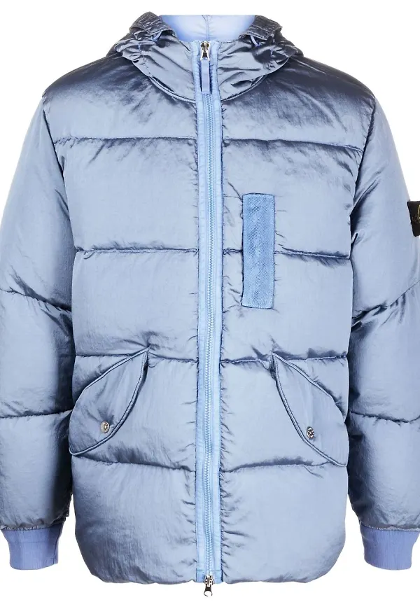 Stone Island puffjacka med kompassmärke - Blå