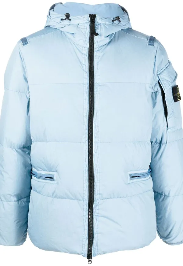 Stone Island puffjacka med kompassmärke - Blå