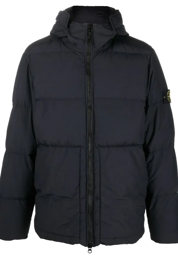 Stone Island puffjacka med kompassmärke - Blå