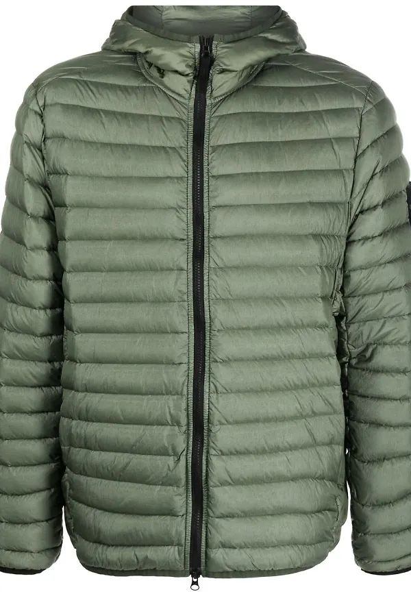 Stone Island puffjacka med kompassmärke - Grön