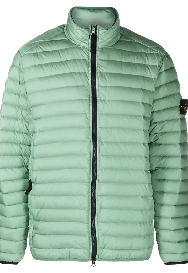 Stone Island puffjacka med kompassmärke - Grön
