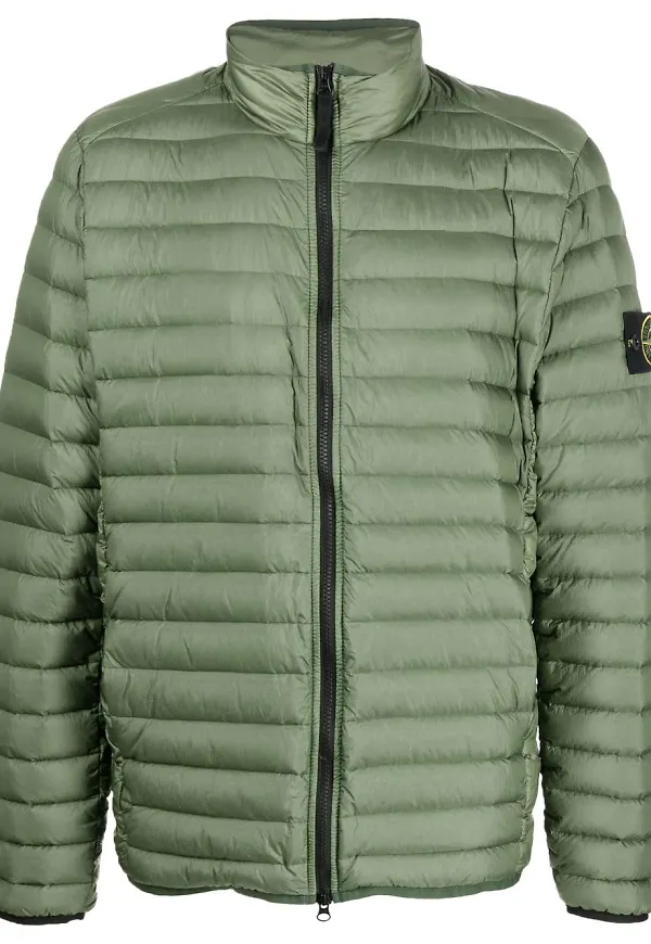 Stone Island puffjacka med kompassmärke - Grön