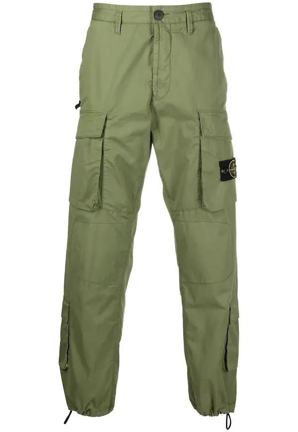Stone Island raka cargobyxor - Grön