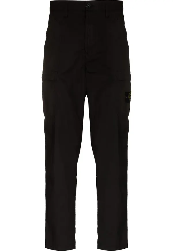 Stone Island raka cargobyxor - Svart