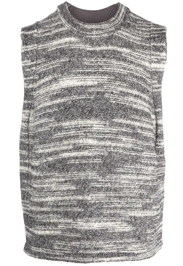 Stone Island Shadow Project stickad väst - Vit