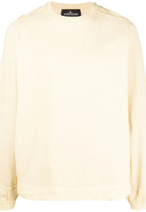 Stone Island Shadow Project sweatshirt med plisserad detalj - Gul