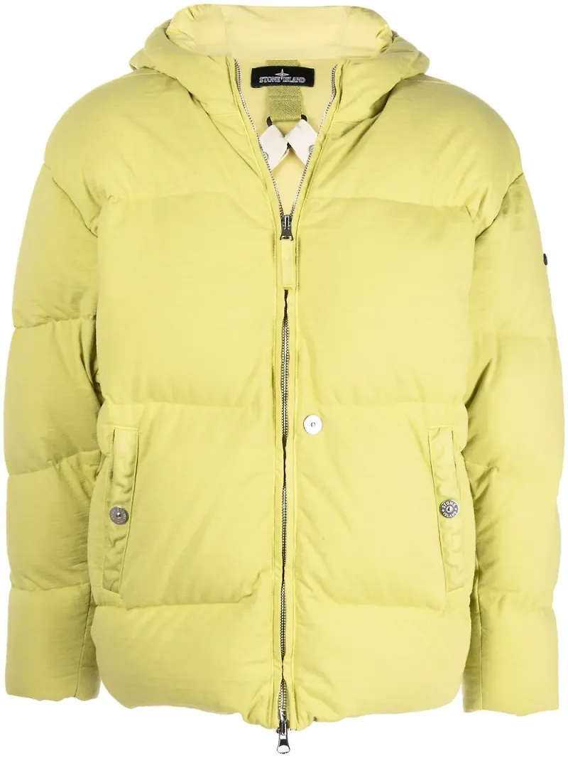Stone Island Shadow Project vadderad jacka med märke - Grön