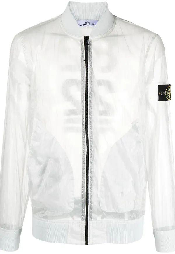 Stone Island skir tunn bomberjacka - Vit