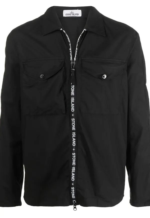 Stone Island skjortjacka med dragkedja - Svart
