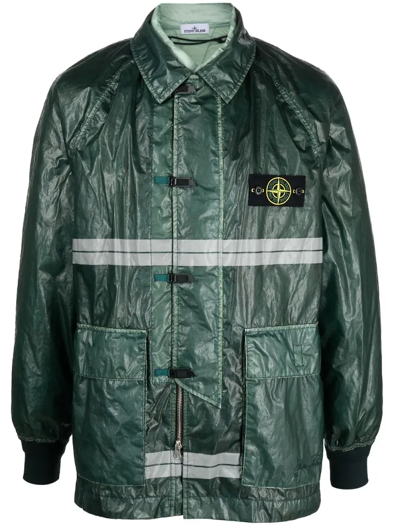 Stone Island skjortjacka med grafiskt tryck - Grön