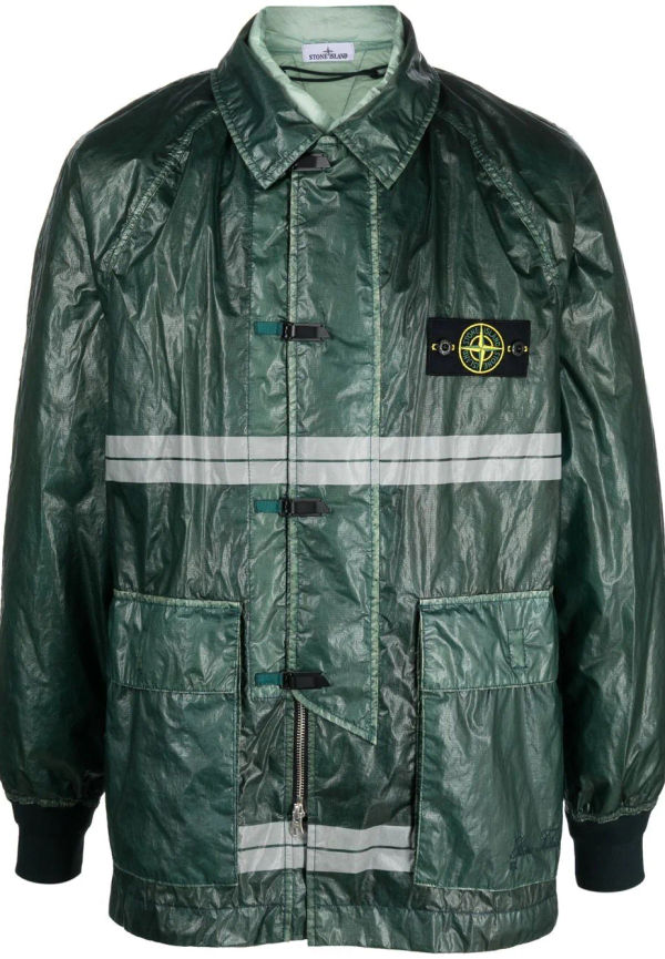 Stone Island skjortjacka med grafiskt tryck - Grön
