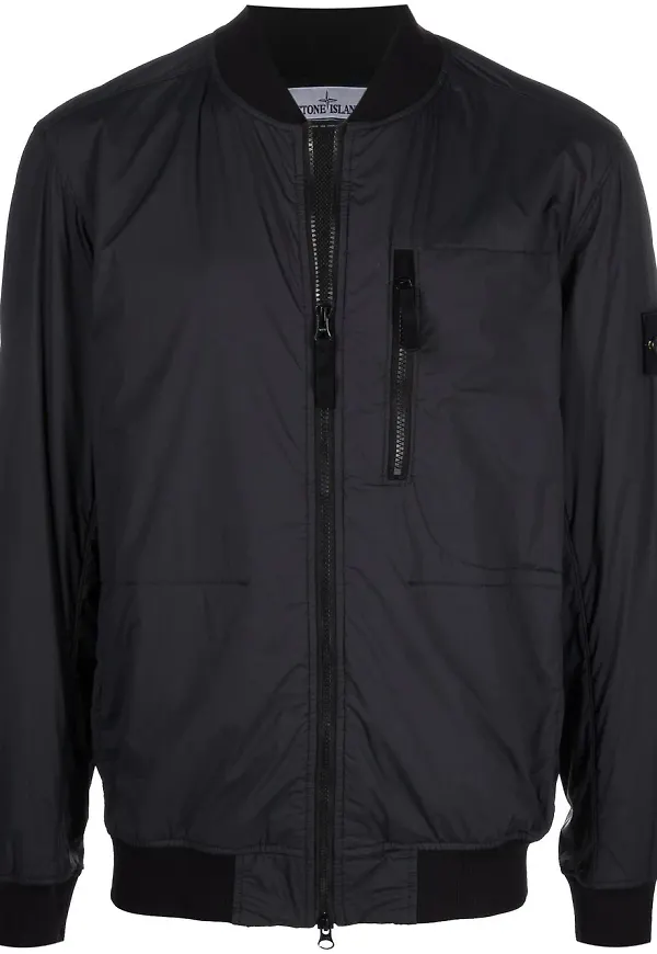 Stone Island skjortjacka med kompassmärke - Svart