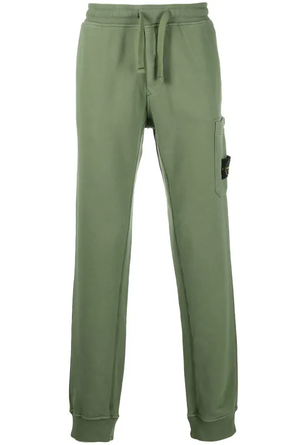 Stone Island slacks i fleece - Grön