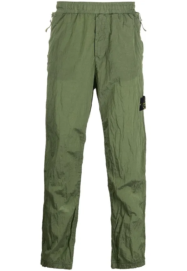 Stone Island slacks med kompassmärke - Grön