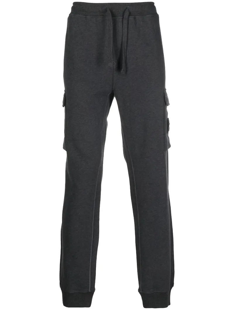 Stone Island slim fit-byxor med kompassmärke - Grå