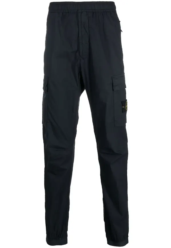 Stone Island stretch-cotton cargo trousers - Blå