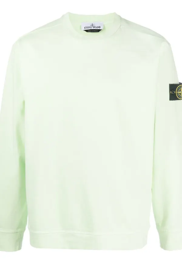 Stone Island sweashirt med kompass - Grön