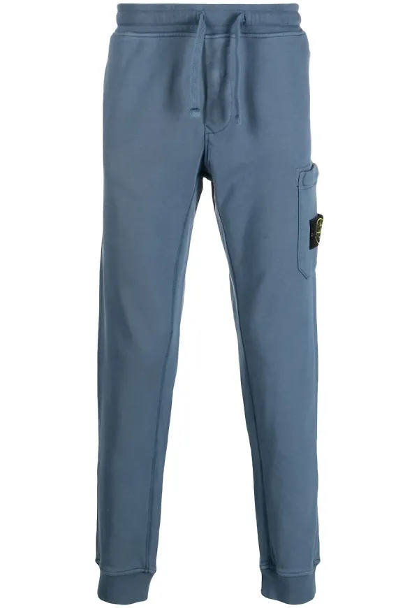 Stone Island sweatpants med kompassmärke - Blå