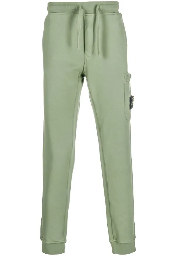 Stone Island sweatpants med kompassmärke - Grön