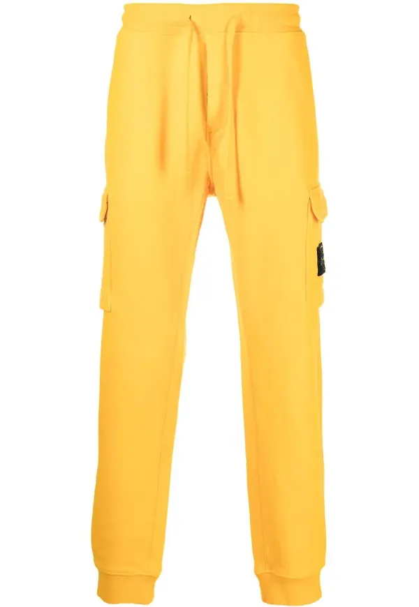 Stone Island sweatpants med kompassmärke - Gul