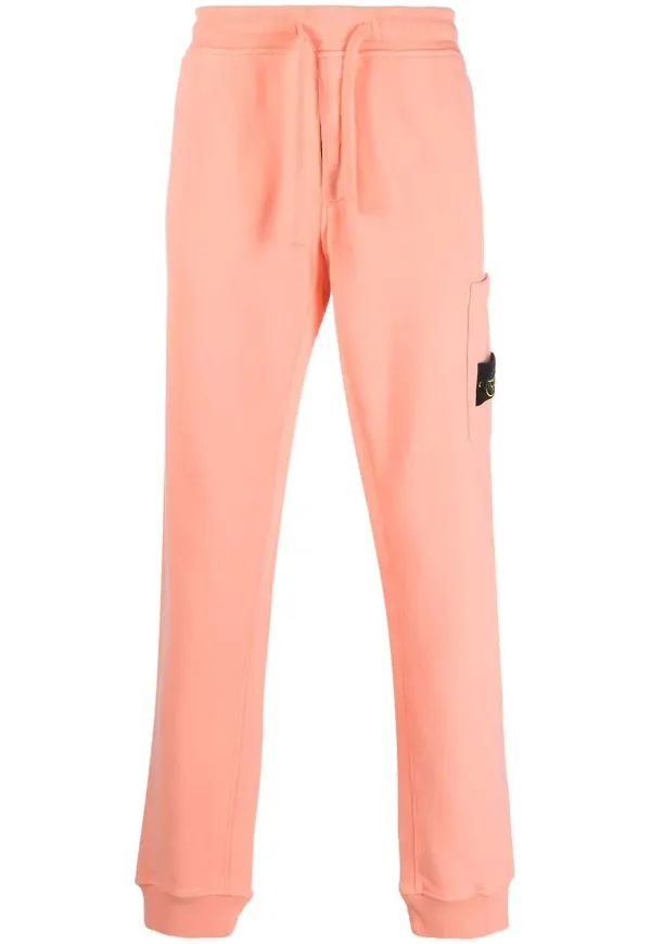 Stone Island sweatpants med kompassmärke - Rosa