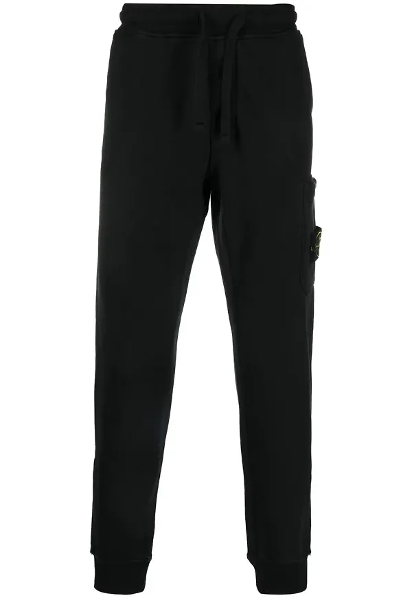 Stone Island sweatpants med kompassmärke - Svart