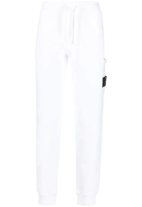 Stone Island sweatpants med kompassmärke - Vit