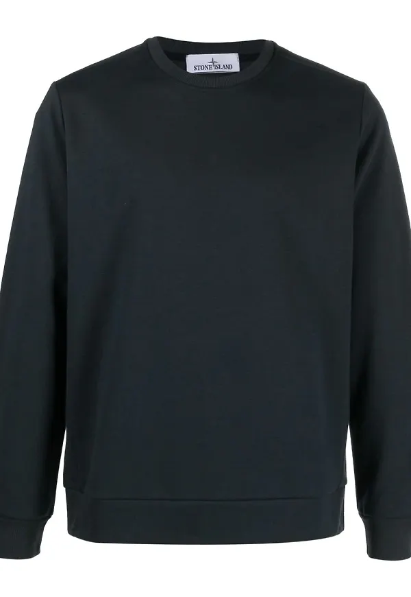 Stone Island sweatshirt med brodyr - Blå