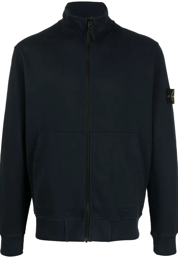Stone Island sweatshirt med dragkedja - Blå