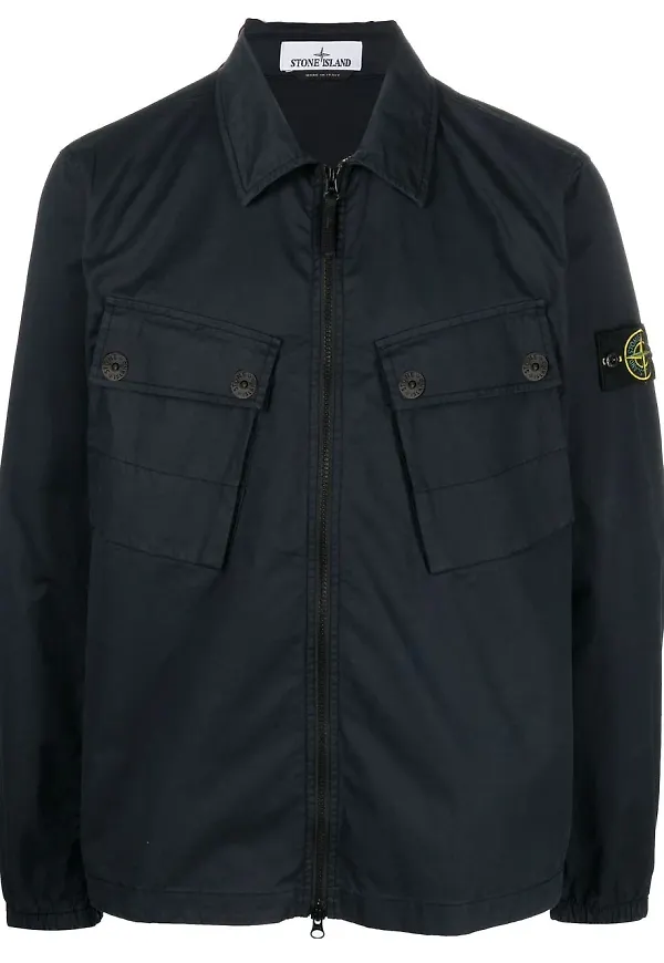 Stone Island sweatshirt med dragkedja - Blå