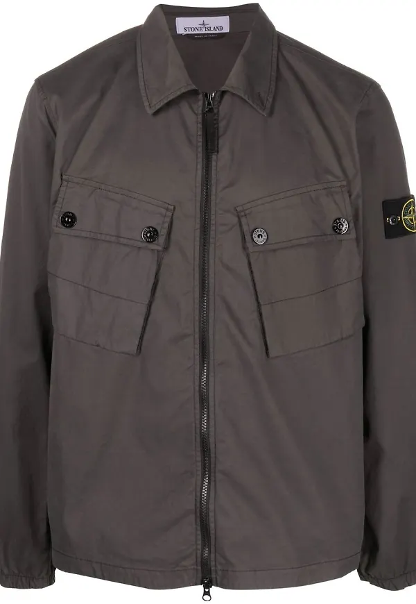 Stone Island sweatshirt med dragkedja - Grå
