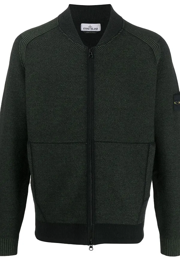 Stone Island sweatshirt med dragkedja - Grön