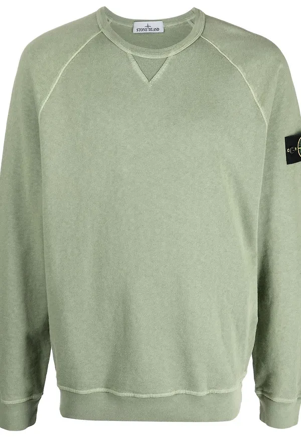 Stone Island sweatshirt med kompass - Grön