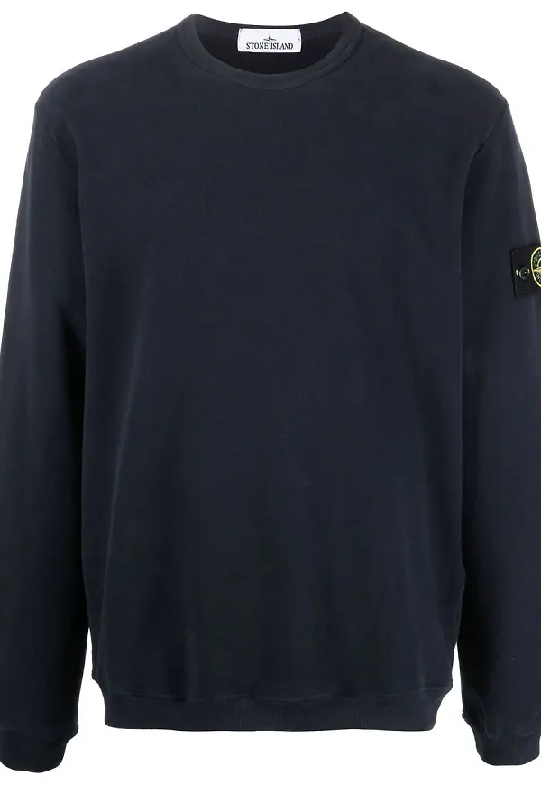 Stone Island sweatshirt med kompassmärke - Blå