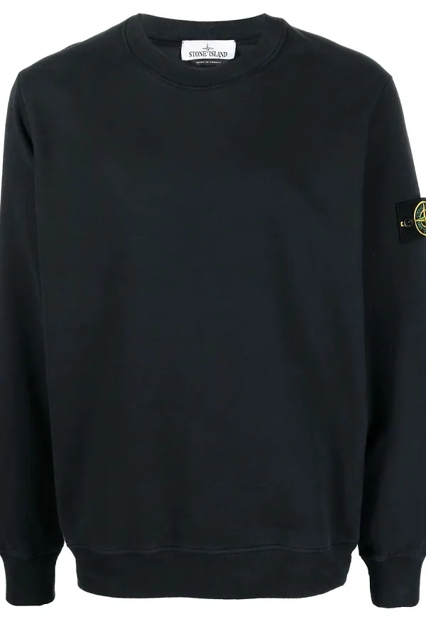 Stone Island sweatshirt med kompassmärke - Blå