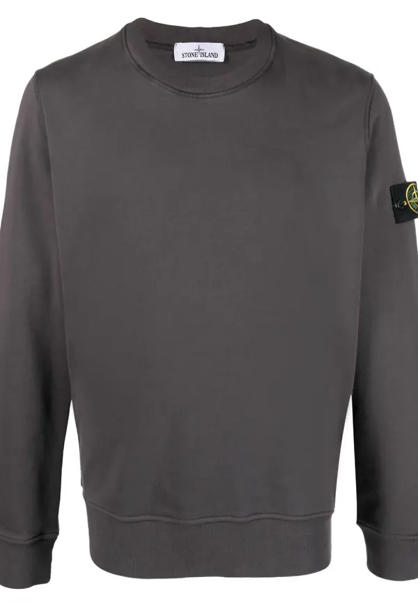 Stone Island sweatshirt med kompassmärke - Grå