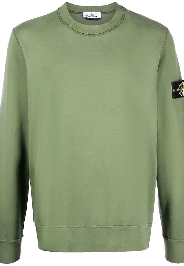 Stone Island sweatshirt med kompassmärke - Grön