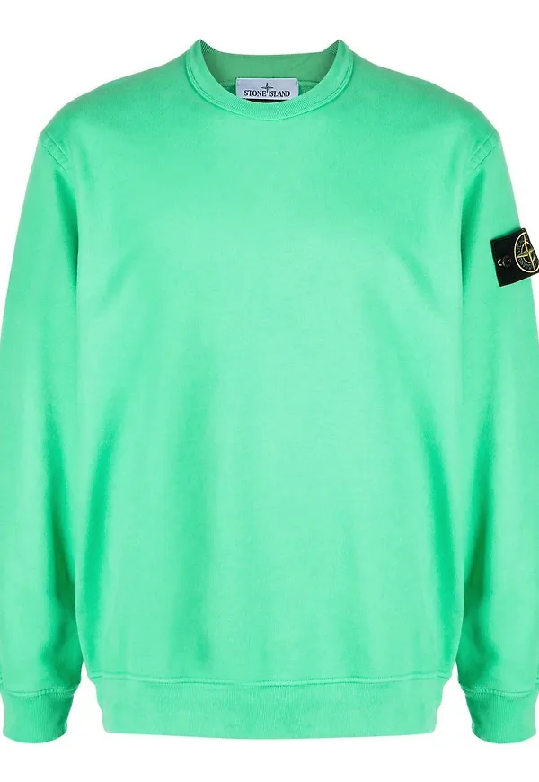 Stone Island sweatshirt med kompassmärke - Grön